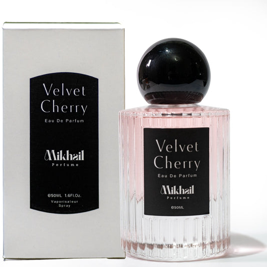 Velvet Cherry By Mikhail | 50 ML|  EDP for Women – Long-Lasting  Fruity Floral Fragrance  