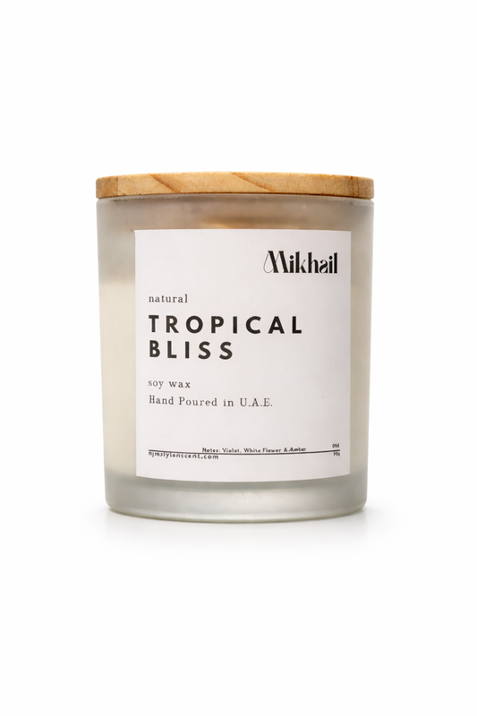 Tropical Bliss by Mikhail – Natural Soy Wax Scented Candle | 220g