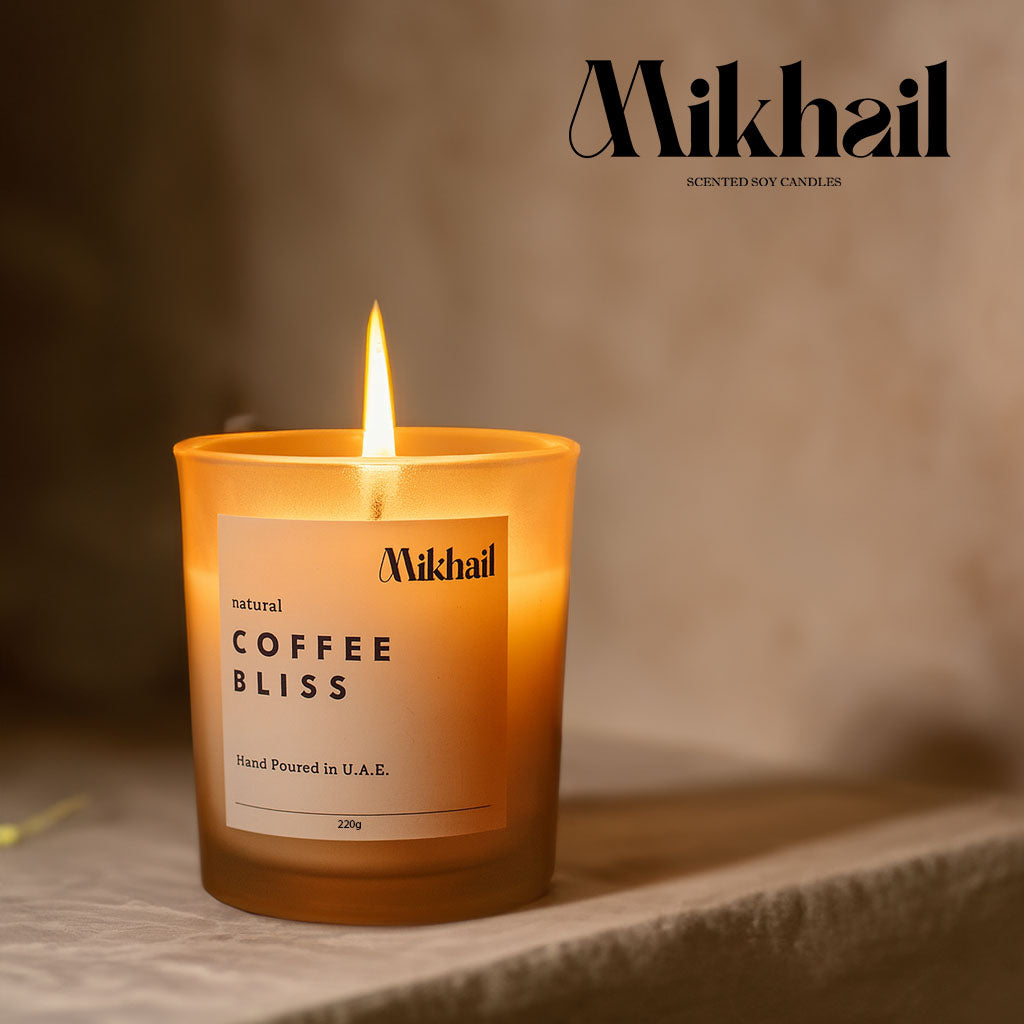Coffee Bliss soy wax candle by Mikhail 220g