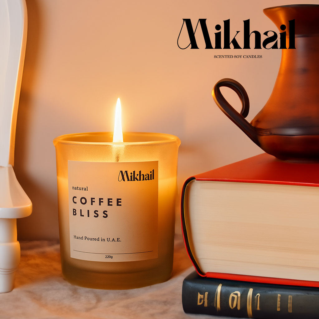 Coffee Bliss soy wax candle by Mikhail 220g