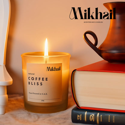 Coffee Bliss soy wax candle by Mikhail 220g