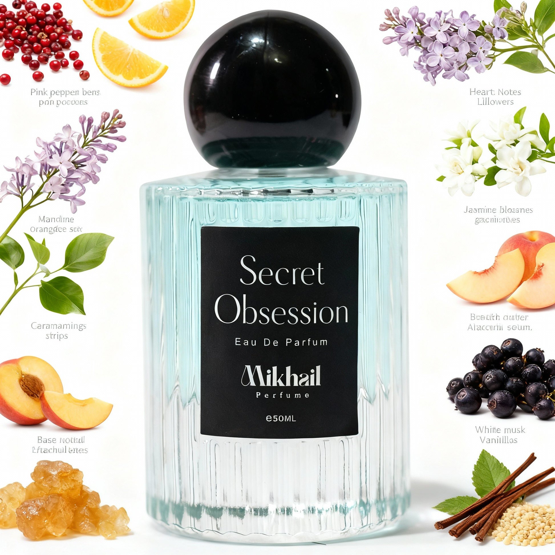 Secret Obsession by Mikhail | 50 ML | Unisex Perfume – Spicy Floral Eau de Parfum | Made in DUBAI, UAE