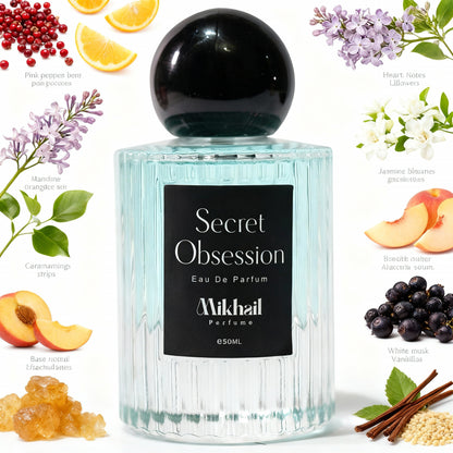 Secret Obsession by Mikhail | 50 ML | Unisex Perfume – Spicy Floral Eau de Parfum | Made in DUBAI, UAE