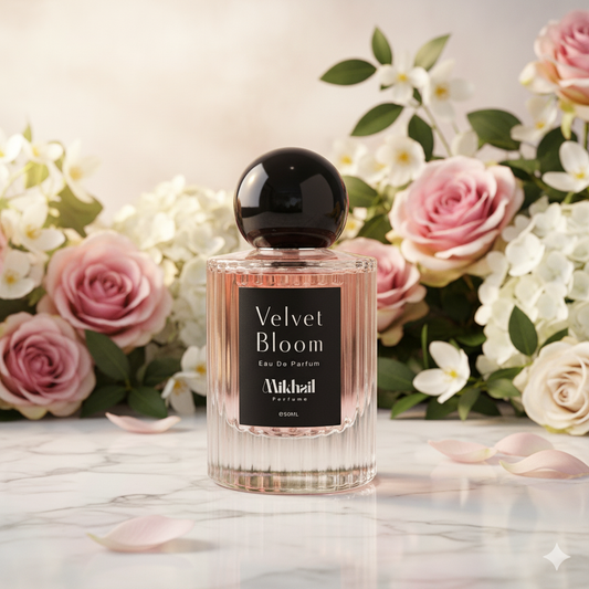 Velvet Bloom by Mikhail | EDP 50ml|  Floral Perfume for Women – Long-Lasting  Made in UAE