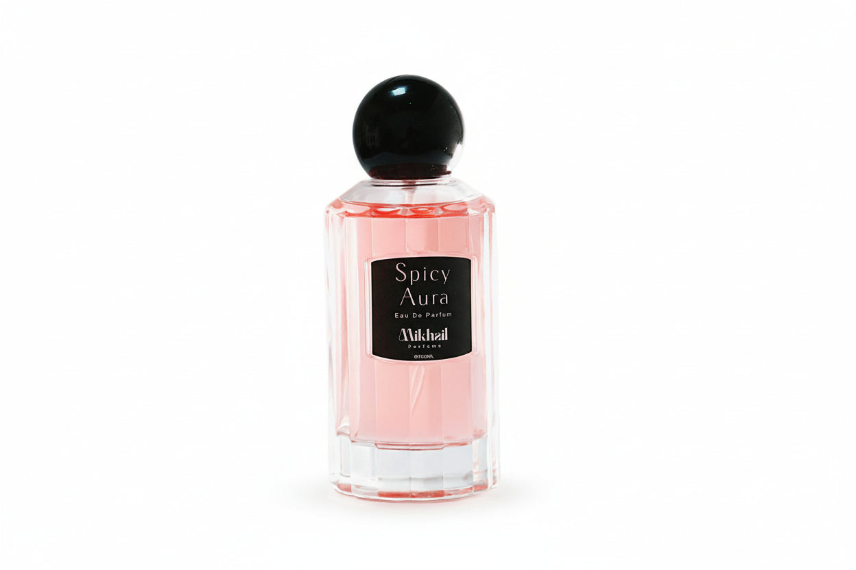 Spicy Aura by Mikhail | EDP | 100 ML | Long Lasting | A Bold & Captivating Feminine Fragrance made in UAE